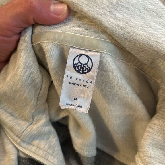 Te Verde Zip Up Jacket Size Medium Cream / Grey - Picture 6 of 6